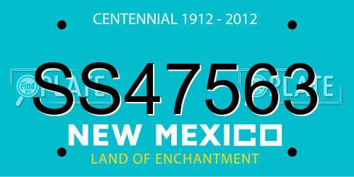 SS47563 New Mexico License Plate