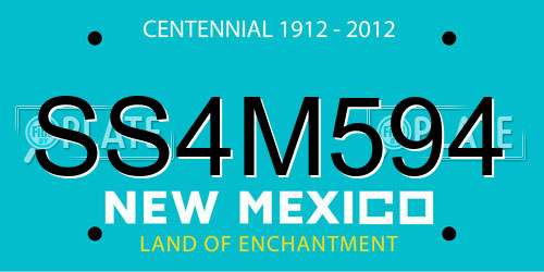 SS4M594 New Mexico License Plate