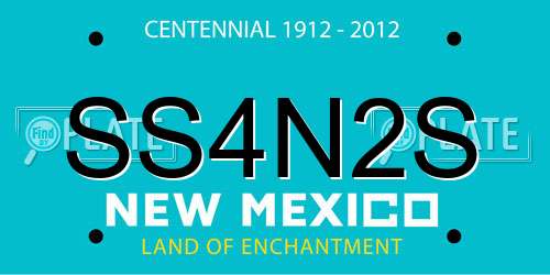 SS4N2S New Mexico License Plate