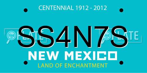 SS4N7S New Mexico License Plate
