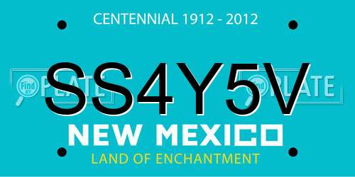 SS4Y5V New Mexico License Plate