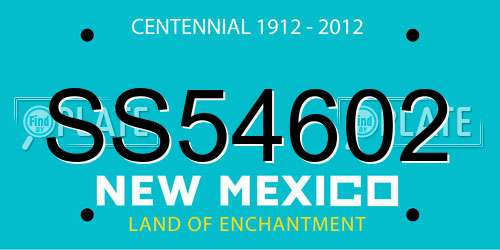 SS54602 New Mexico License Plate