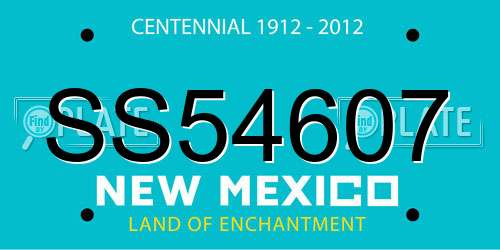 SS54607 New Mexico License Plate