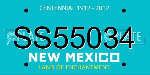 SS55034 New Mexico License Plate