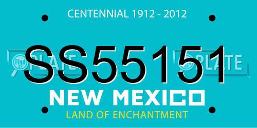 SS55151 New Mexico License Plate