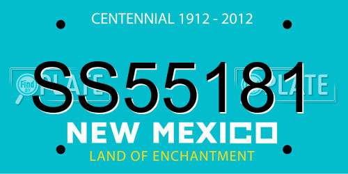 SS55181 New Mexico License Plate