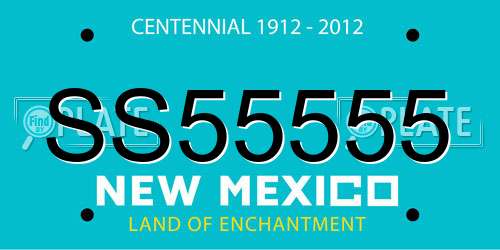 SS55555 New Mexico License Plate