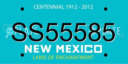 SS55585 New Mexico License Plate
