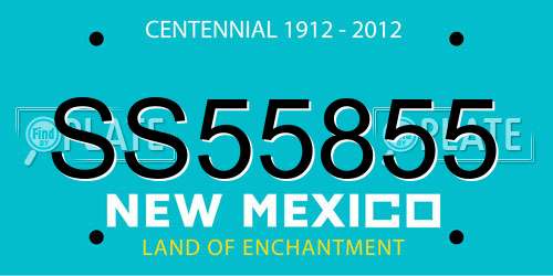 SS55855 New Mexico License Plate