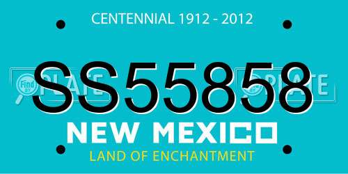 SS55858 New Mexico License Plate