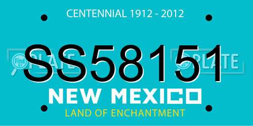 SS58151 New Mexico License Plate