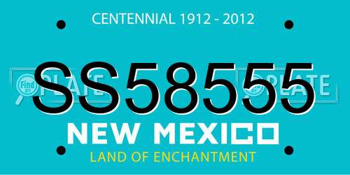 SS58555 New Mexico License Plate