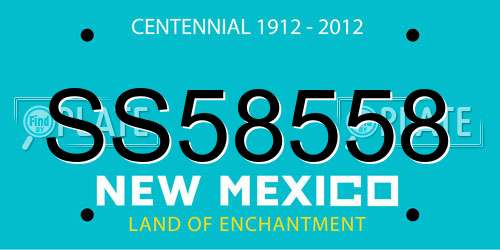 SS58558 New Mexico License Plate
