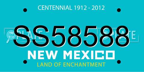SS58588 New Mexico License Plate