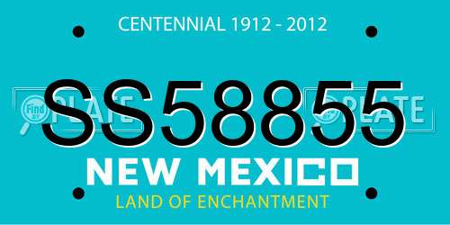 SS58855 New Mexico License Plate