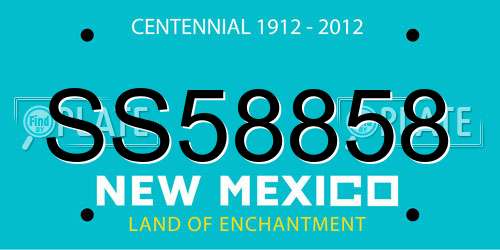SS58858 New Mexico License Plate