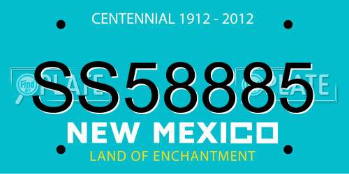 SS58885 New Mexico License Plate