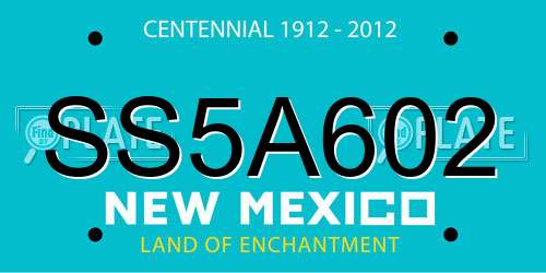 SS5A602 New Mexico License Plate