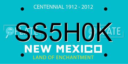 SS5H0K New Mexico License Plate