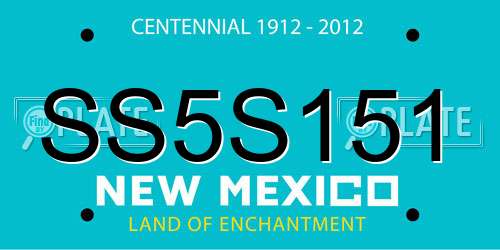 SS5S151 New Mexico License Plate