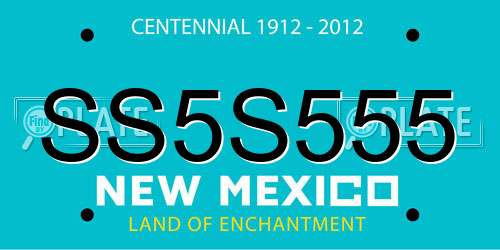 SS5S555 New Mexico License Plate