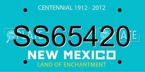 SS65420 New Mexico License Plate