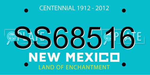SS68516 New Mexico License Plate