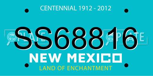 SS68816 New Mexico License Plate