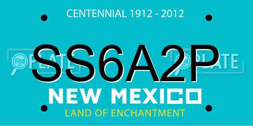 SS6A2P New Mexico License Plate