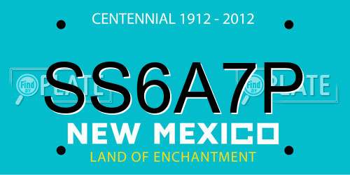 SS6A7P New Mexico License Plate