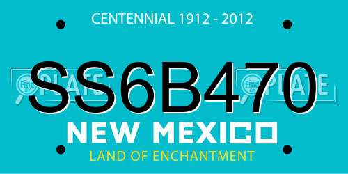 SS6B470 New Mexico License Plate