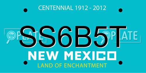 SS6B5T New Mexico License Plate