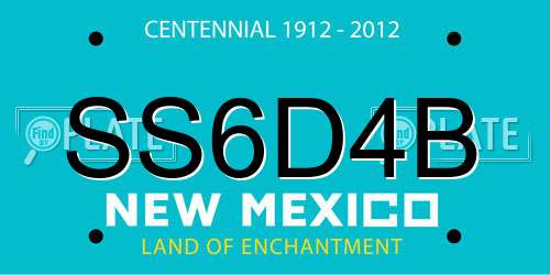 SS6D4B New Mexico License Plate