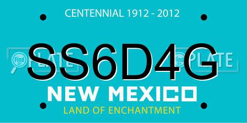 SS6D4G New Mexico License Plate