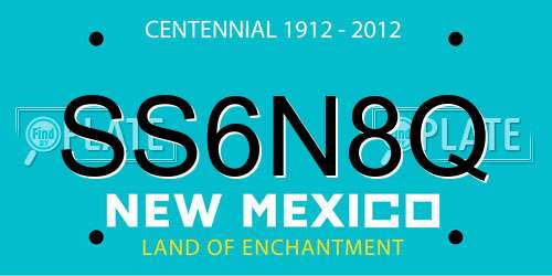 SS6N8Q New Mexico License Plate