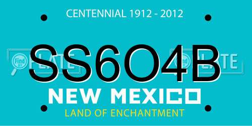 SS6O4B New Mexico License Plate
