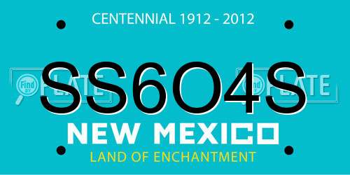 SS6O4S New Mexico License Plate