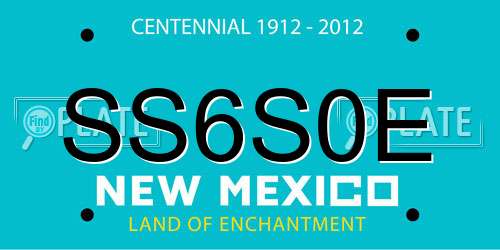 SS6S0E New Mexico License Plate