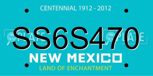 SS6S470 New Mexico License Plate