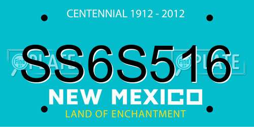 SS6S516 New Mexico License Plate