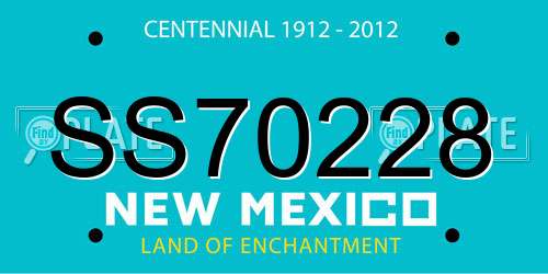 SS70228 New Mexico License Plate