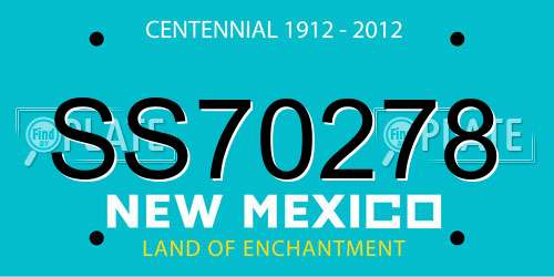 SS70278 New Mexico License Plate