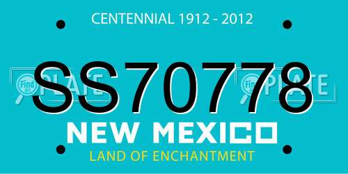 SS70778 New Mexico License Plate