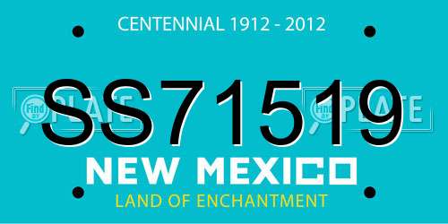 SS71519 New Mexico License Plate