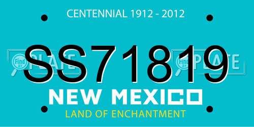 SS71819 New Mexico License Plate