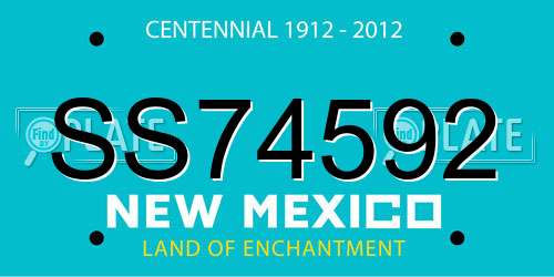 SS74592 New Mexico License Plate