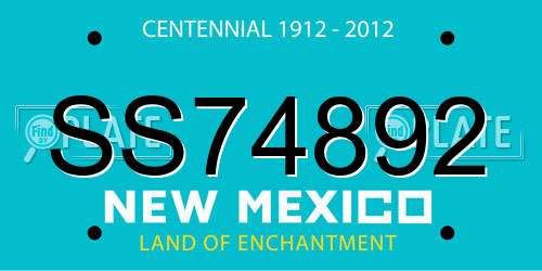 SS74892 New Mexico License Plate