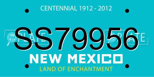 SS79956 New Mexico License Plate