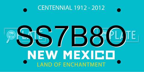 SS7B8O New Mexico License Plate
