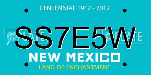 SS7E5W New Mexico License Plate